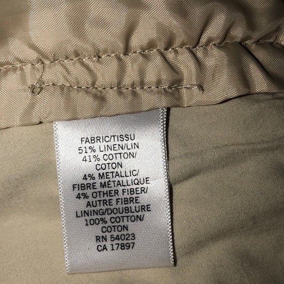 Banana Republic size 6 tan linen chino shorts - Picture 7 of 8